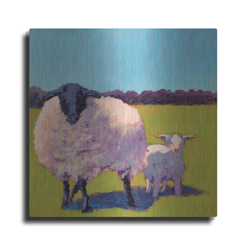'Sheep Pals 3' by Carol Young – Metal Wall Art