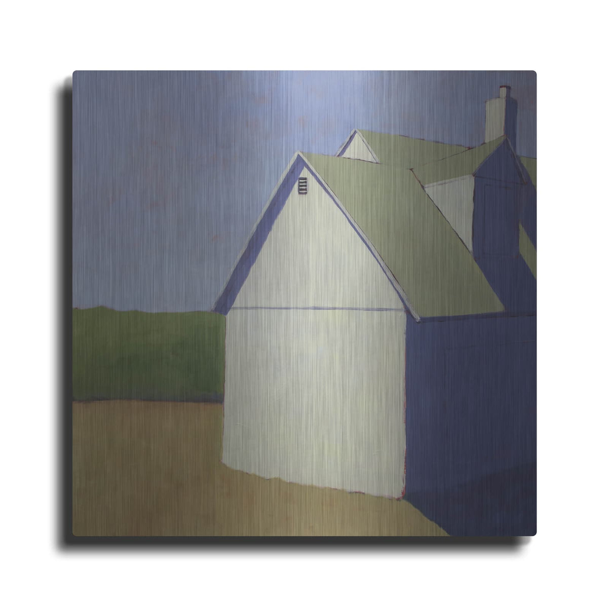 'Primary Barns 3' by Carol Young – Metal Wall Art