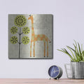 'Ada's Giraffe' by Chariklia Zarris – Metal Wall Art, 12x12 room view