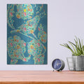 'Floral Birds 1' by Chariklia Zarris – Metal Wall Art, 12x16 room view