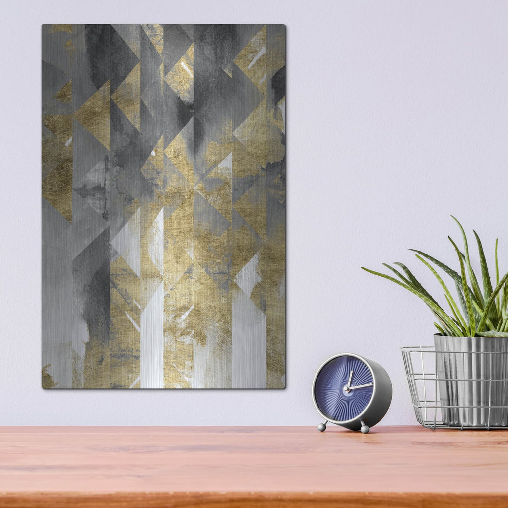 'Gilt Reflections 2' by Chariklia Zarris – Metal Wall Art, 12x16 room view