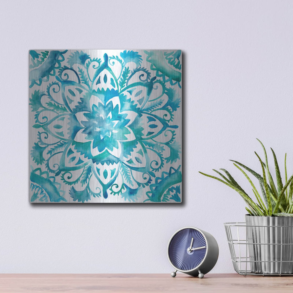 'Meditation Tiles 4' by Chariklia Zarris – Metal Wall Art, 12x12 room view