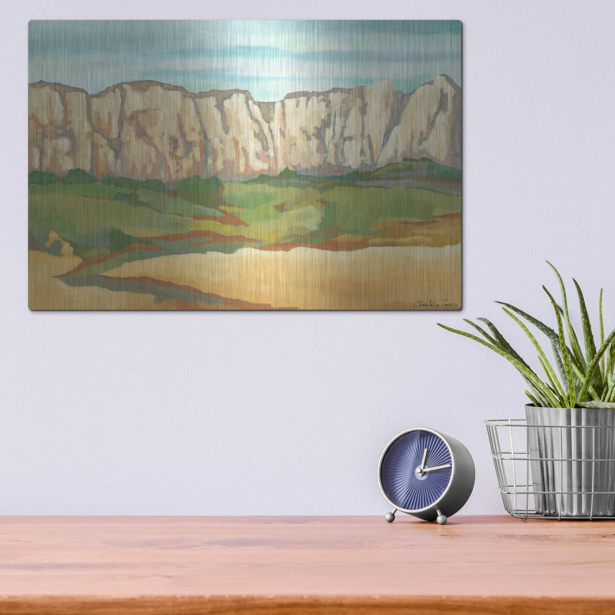 'Mini Western Vista 6' by Chariklia Zarris – Metal Wall Art, 16x12 room view