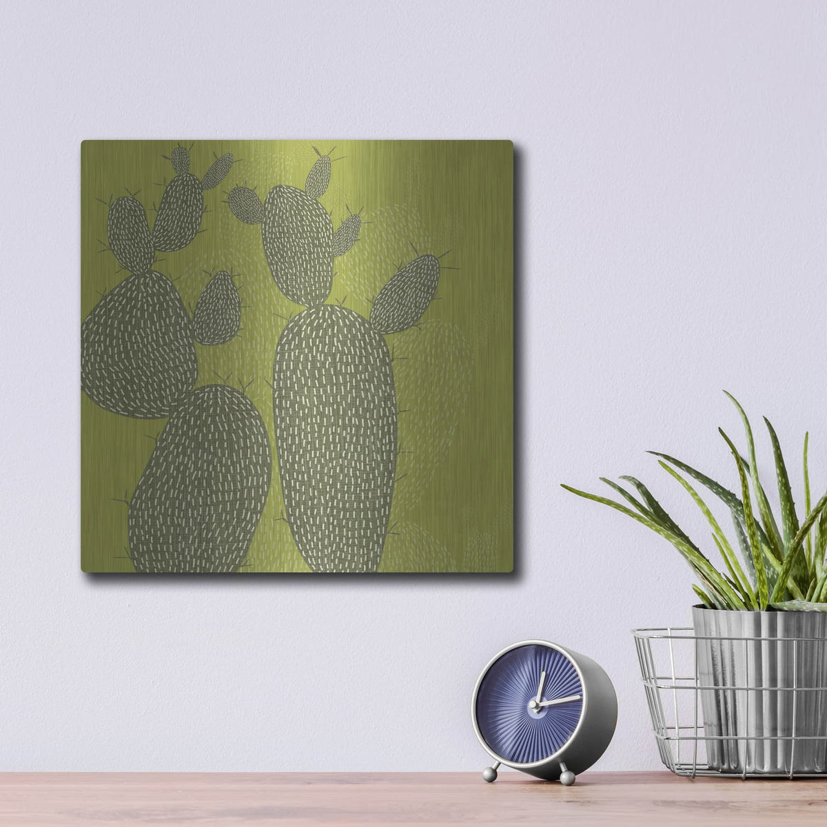 'Opuntia 1' by Chariklia Zarris – Metal Wall Art, 12x12 room view