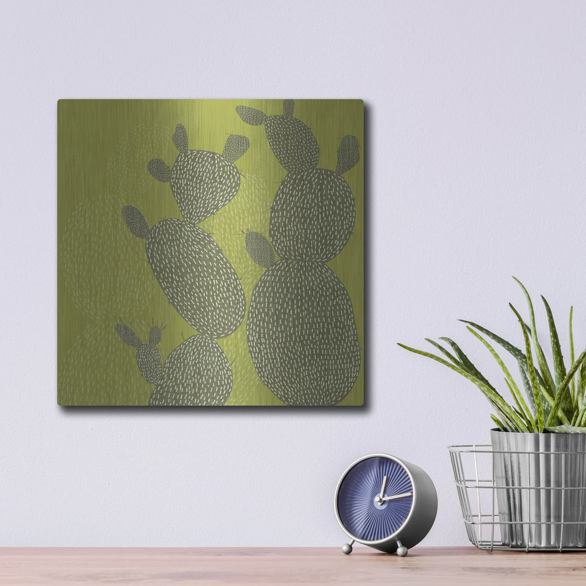 'Opuntia 2' by Chariklia Zarris – Metal Wall Art, 12x12 room view