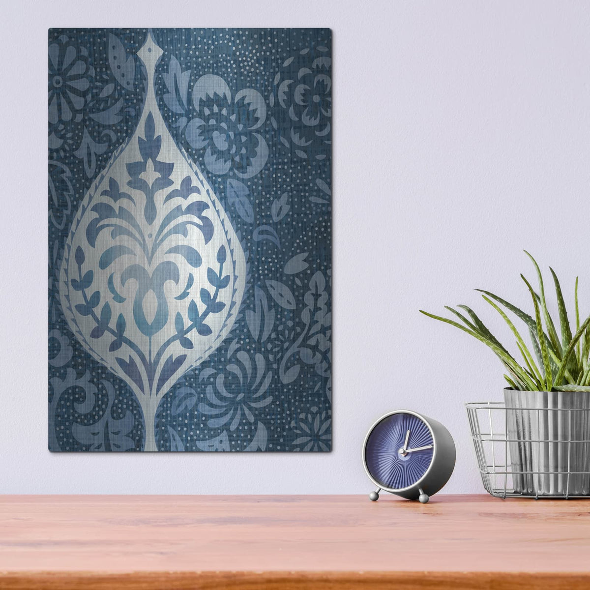 'Watercolor Blockprint 2' by Chariklia Zarris – Metal Wall Art, 12x16 room view