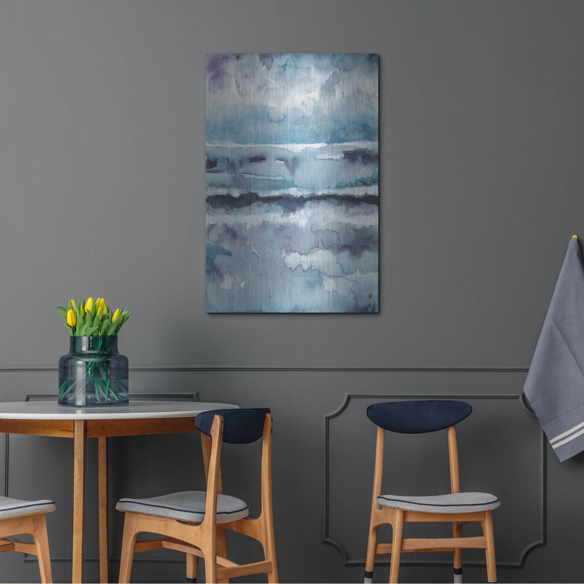 'Blue Tide 2' by Chariklia Zarris – Metal Wall Art, 24x36 room view
