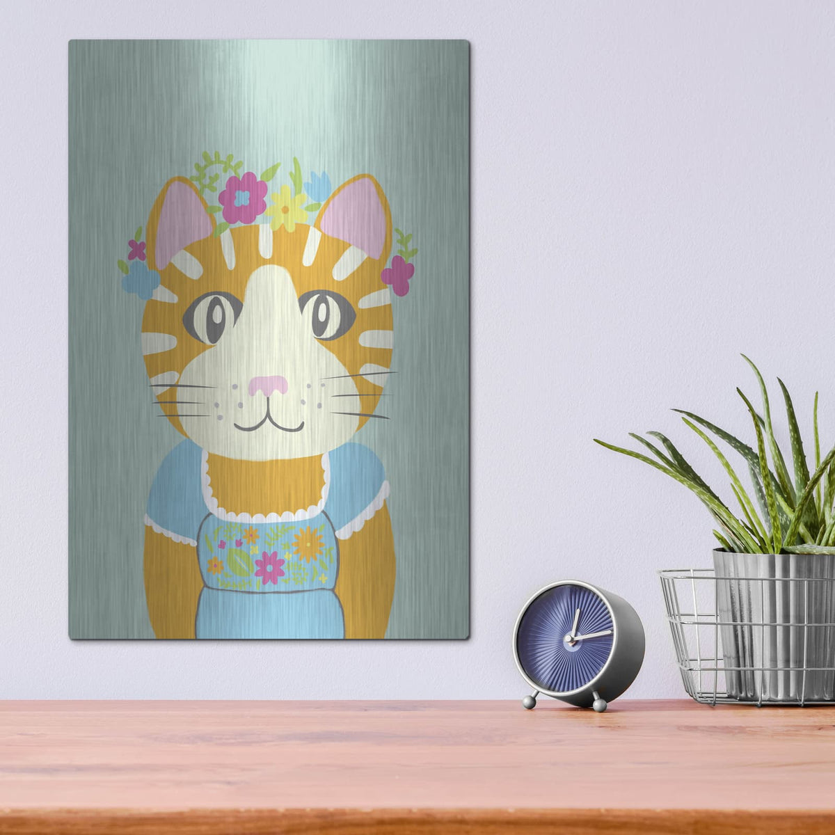 'Fancy Animals 2' by Chariklia Zarris – Metal Wall Art, 12x16 room view