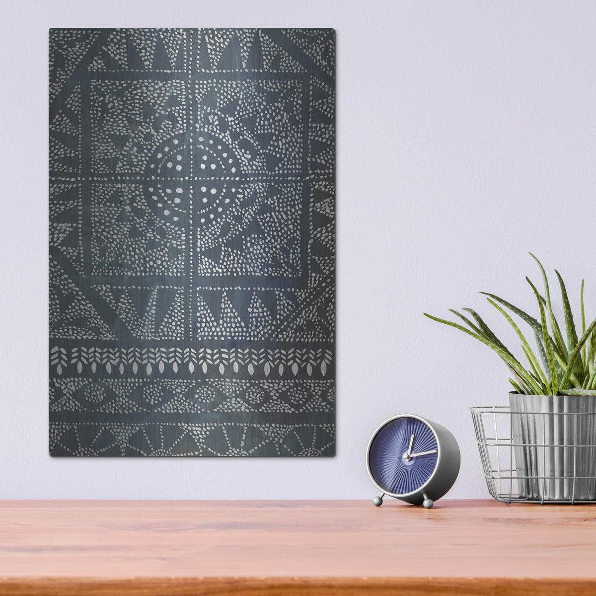 'Indigo Journey 2' by Chariklia Zarris – Metal Wall Art, 12x16 room view