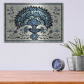 'Block Print Tapestry Collection A' by Chariklia Zarris – Metal Wall Art, 16x12 room view
