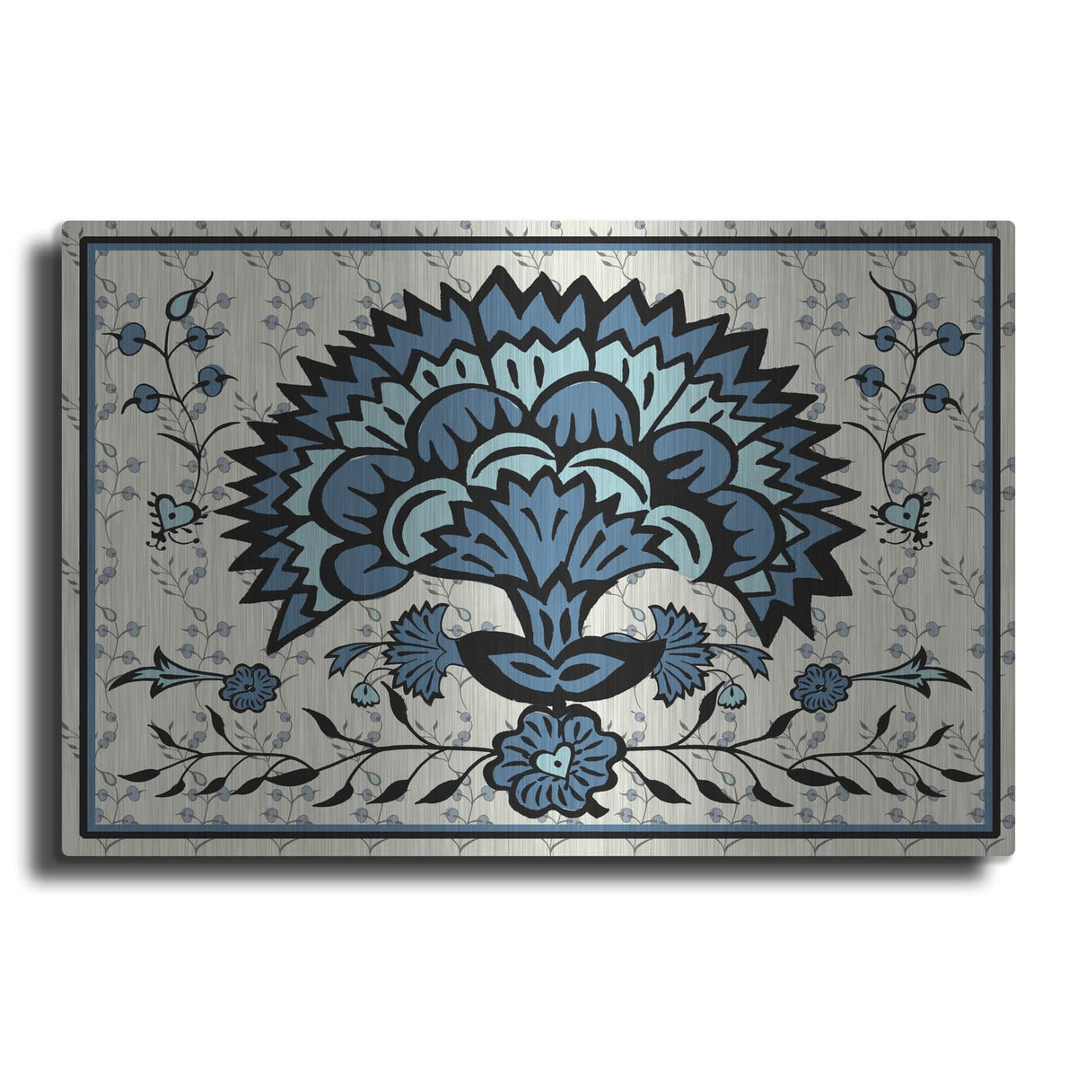 'Block Print Tapestry Collection A' by Chariklia Zarris – Metal Wall Art