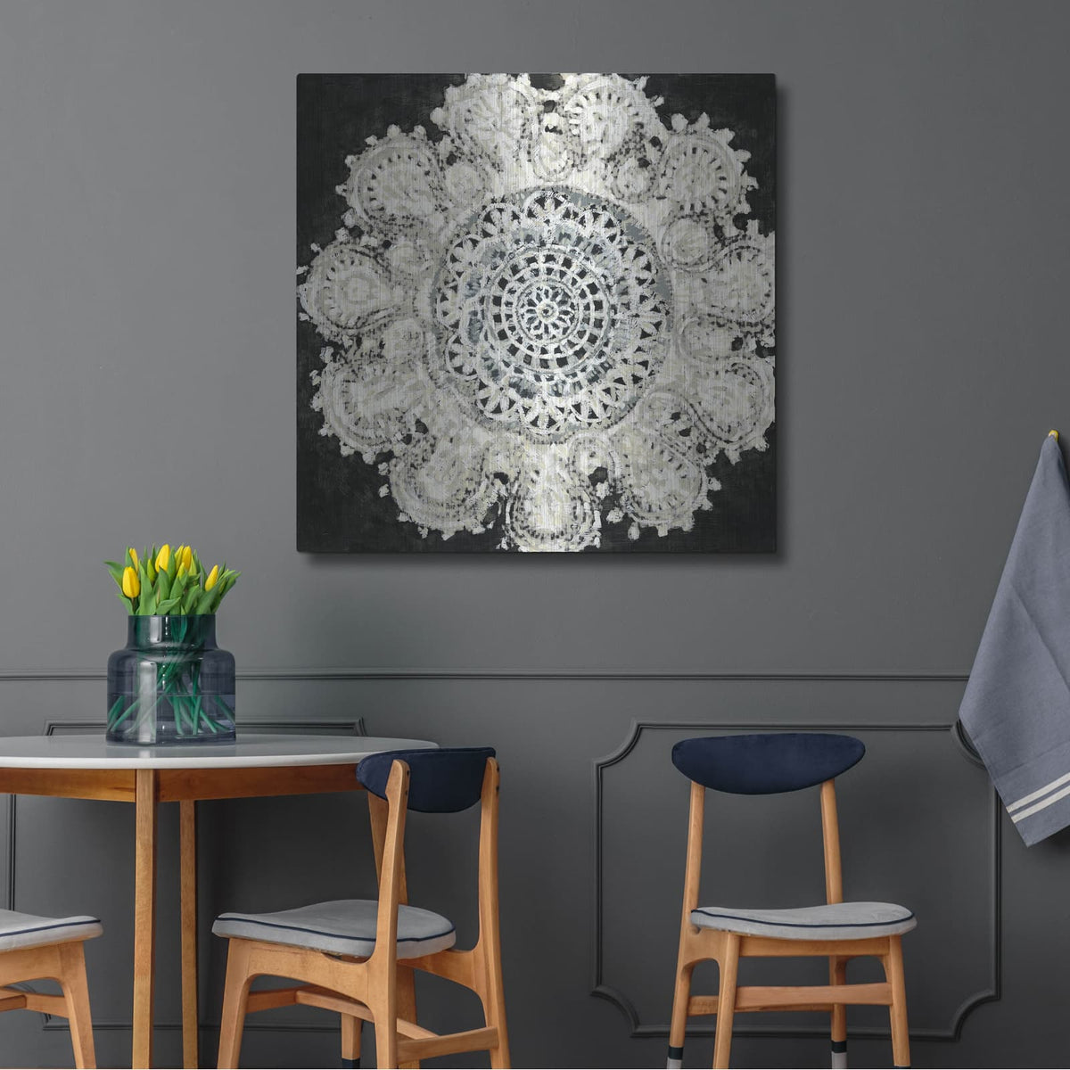 'Abstract Rosette 4' by Chariklia Zarris – Metal Wall Art, 36x36 room view