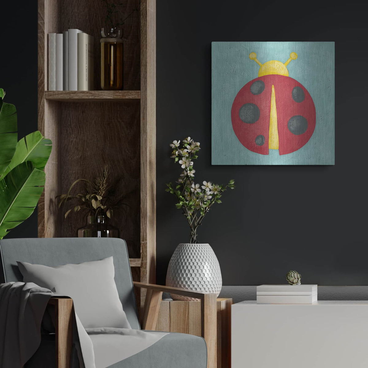 'Augusts Wish 5' by Chariklia Zarris – Metal Wall Art, 24x24 room view