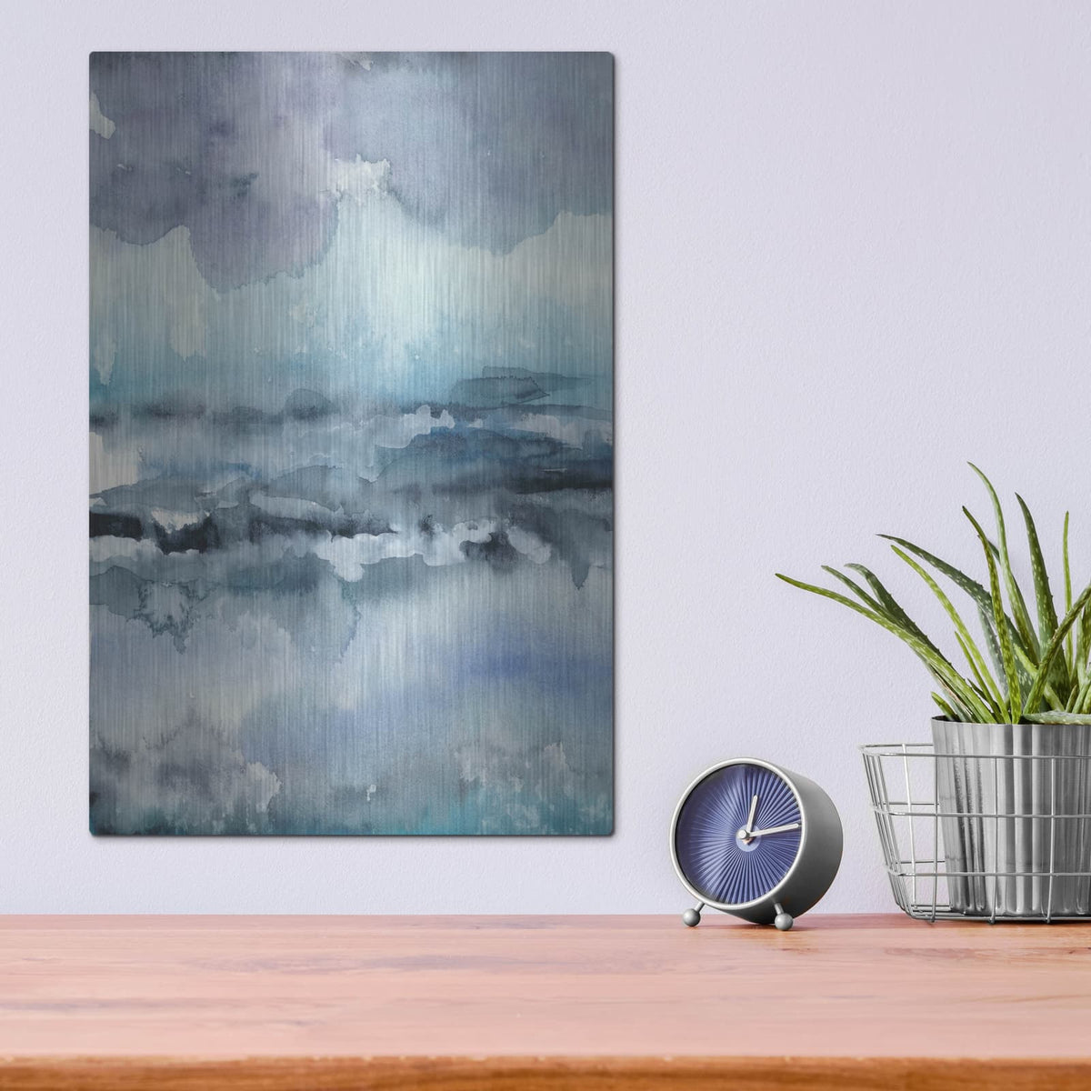 'Blue Tide 1' by Chariklia Zarris – Metal Wall Art, 12x16 room view