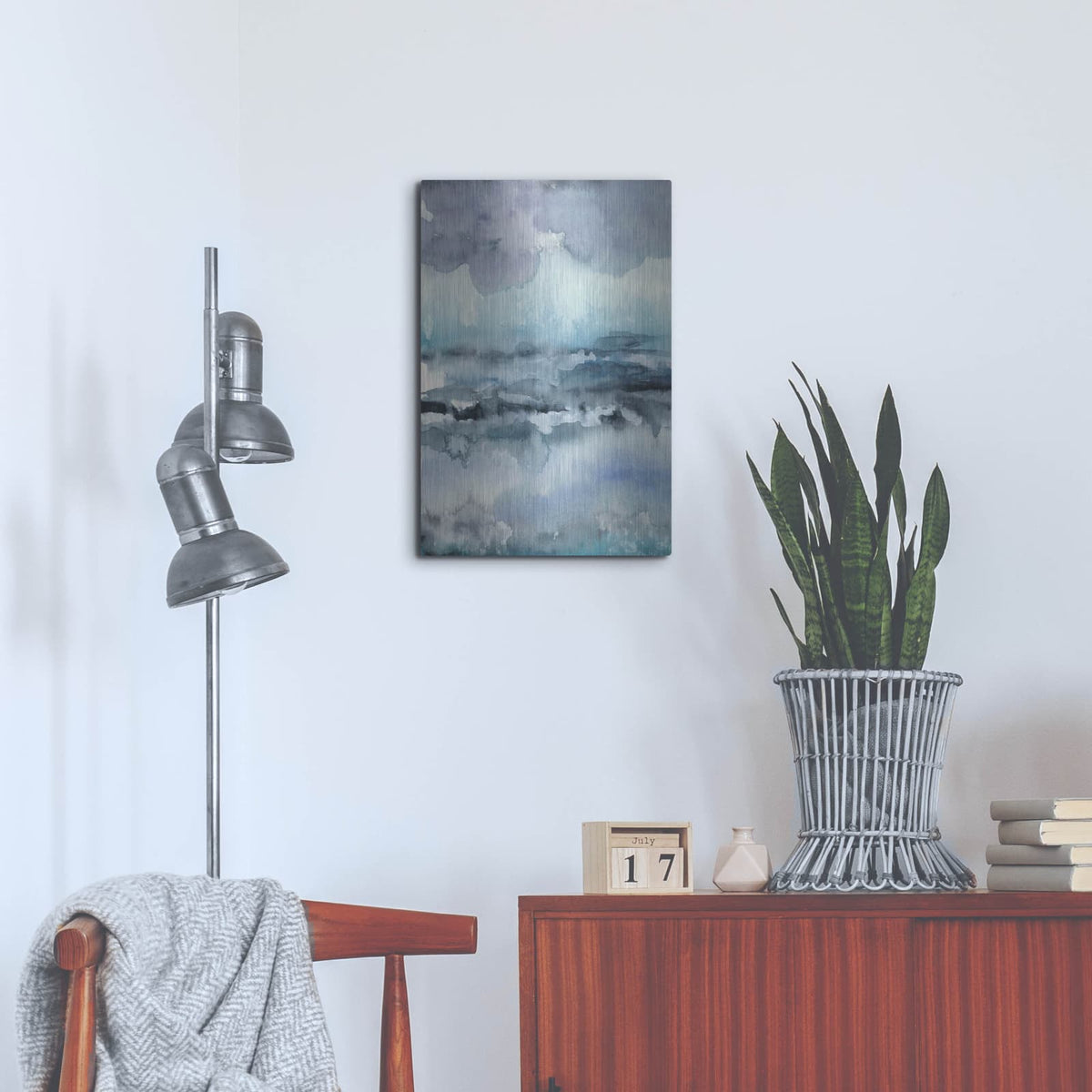 'Blue Tide 1' by Chariklia Zarris – Metal Wall Art, 16x24 room view