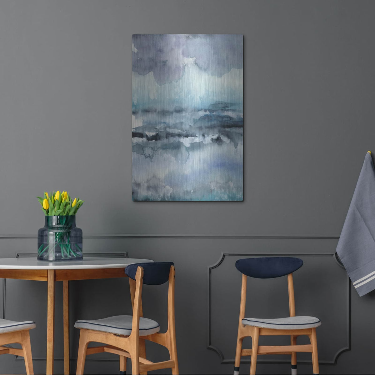'Blue Tide 1' by Chariklia Zarris – Metal Wall Art, 24x36 room view