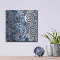 'Cobalt Garden 2' by Chariklia Zarris – Metal Wall Art, 12x12 room view