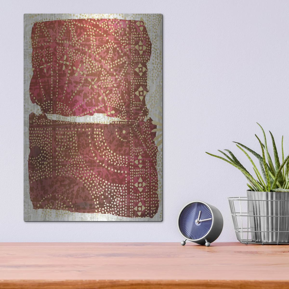 'Glimmer Sari 1' by Chariklia Zarris – Metal Wall Art, 12x16 room view