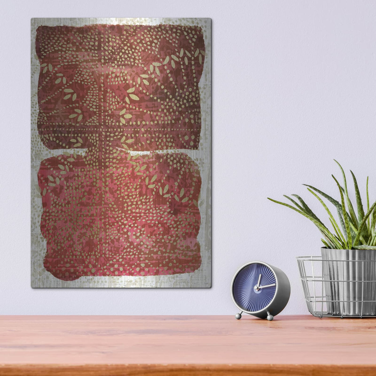 'Glimmer Sari 2' by Chariklia Zarris – Metal Wall Art, 12x16 room view