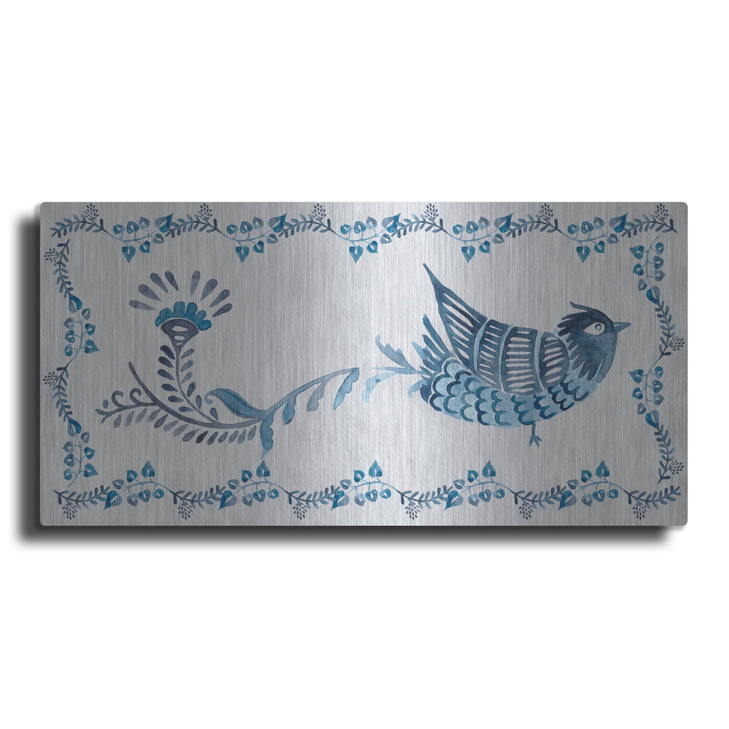 'Indigo Ornament Collection D' by Chariklia Zarris – Metal Wall Art