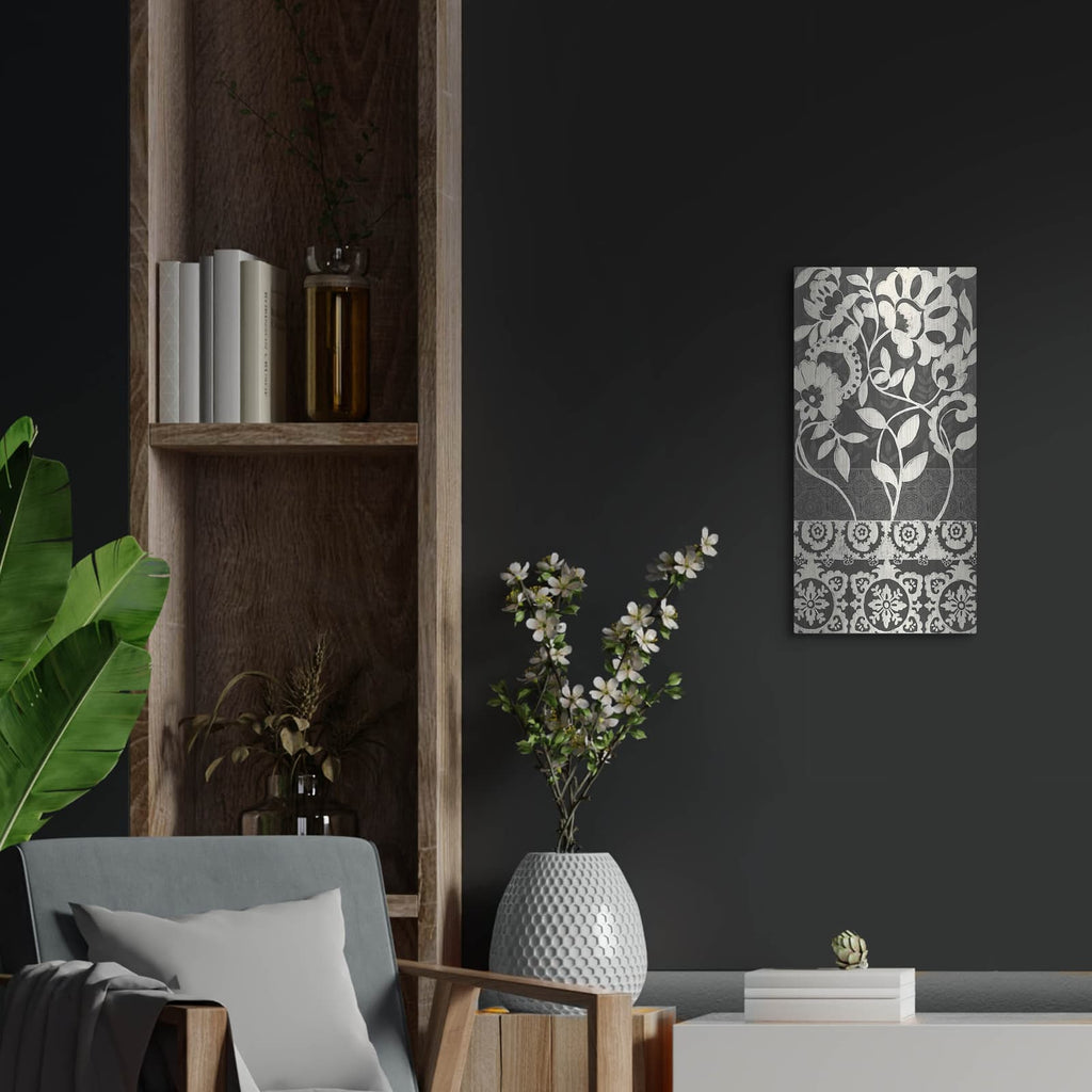 'Midnight Batik 1' by Chariklia Zarris – Metal Wall Art, 12x24 room view