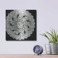 'Abstract Rosette 1' by Chariklia Zarris – Metal Wall Art, 12x12 room view