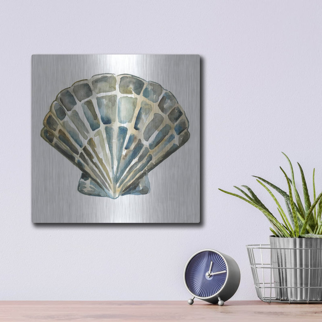 'Aquarelle Shells 4' by Chariklia Zarris – Metal Wall Art, 12x12 room view