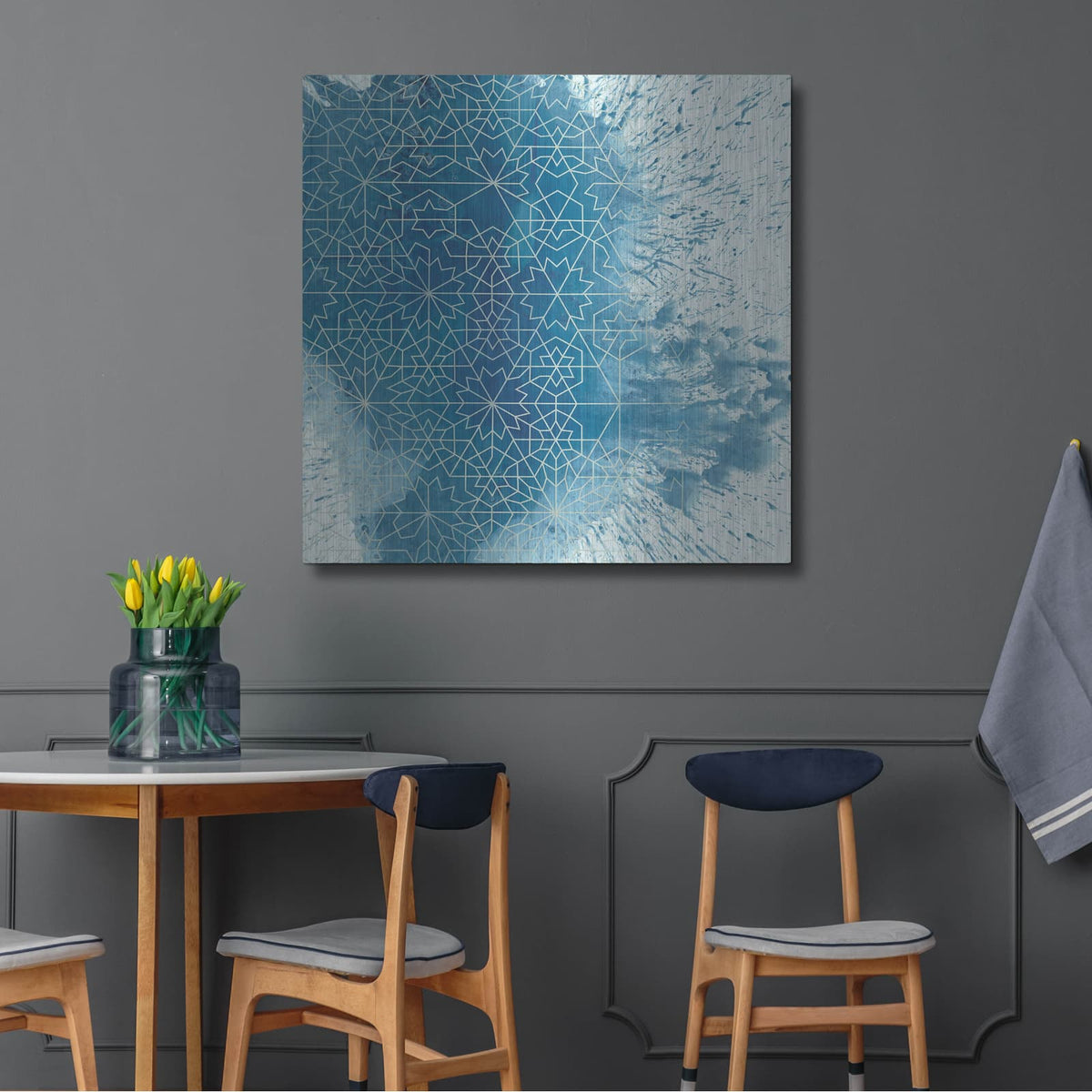 'Crystalline 2' by Chariklia Zarris – Metal Wall Art, 36x36 room view