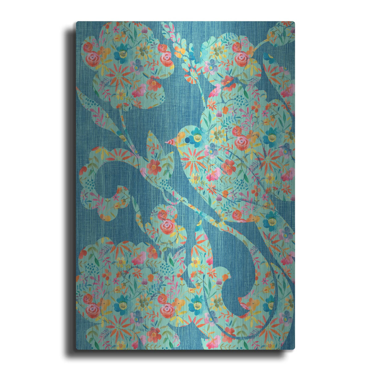 'Floral Birds 2' by Chariklia Zarris – Metal Wall Art