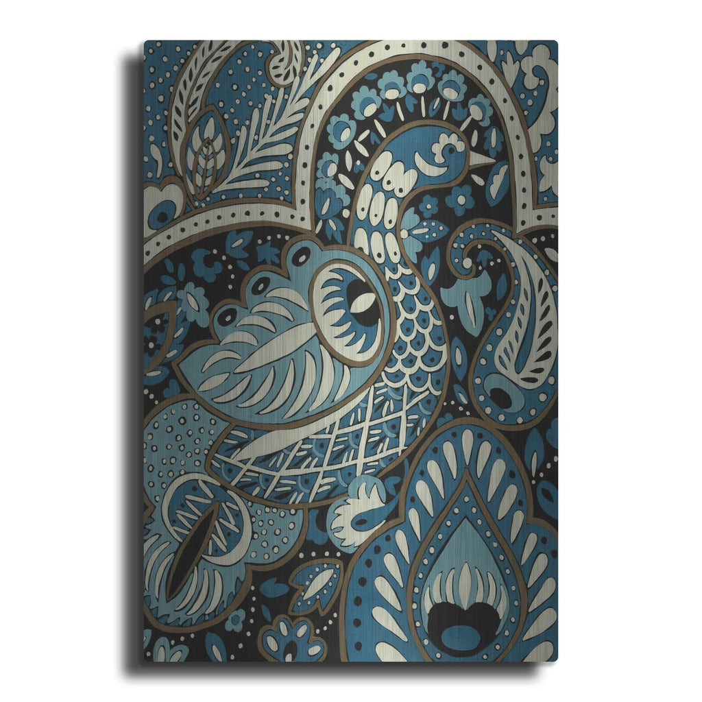 'Indigo Peacock 1' by Chariklia Zarris – Metal Wall Art
