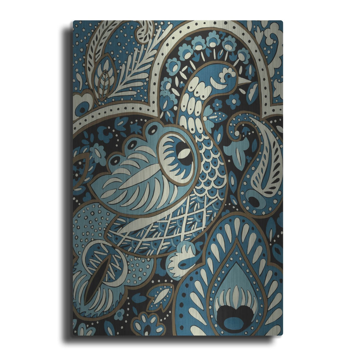 'Indigo Peacock 1' by Chariklia Zarris – Metal Wall Art