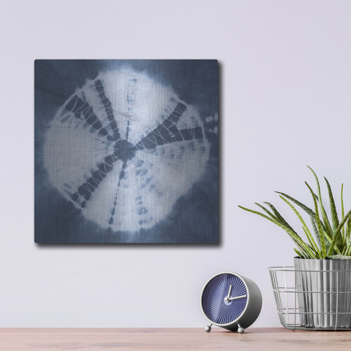 'Indigo Sphere 2' by Chariklia Zarris – Metal Wall Art, 12x12 room view