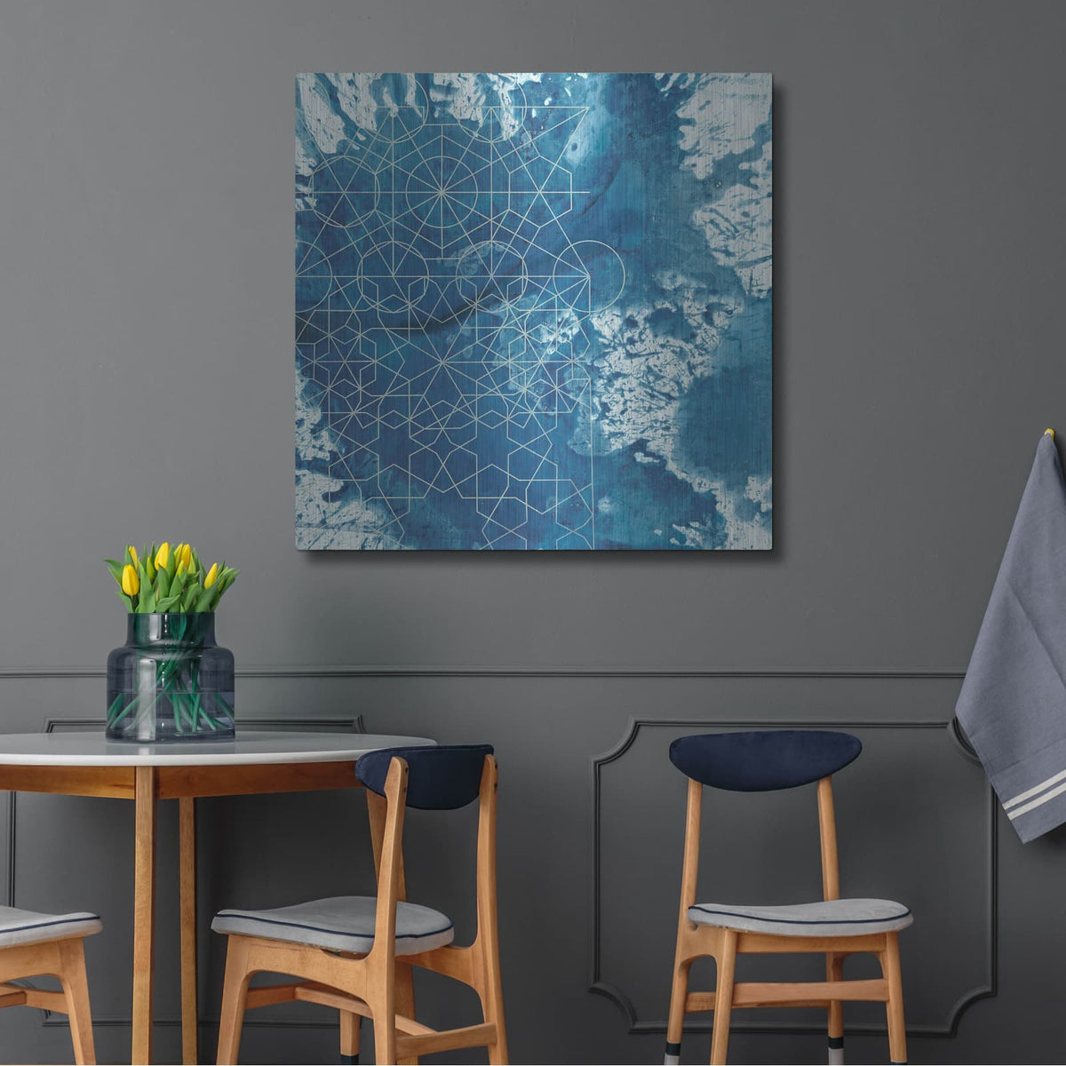 'Crystalline 4' by Chariklia Zarris – Metal Wall Art, 36x36 room view