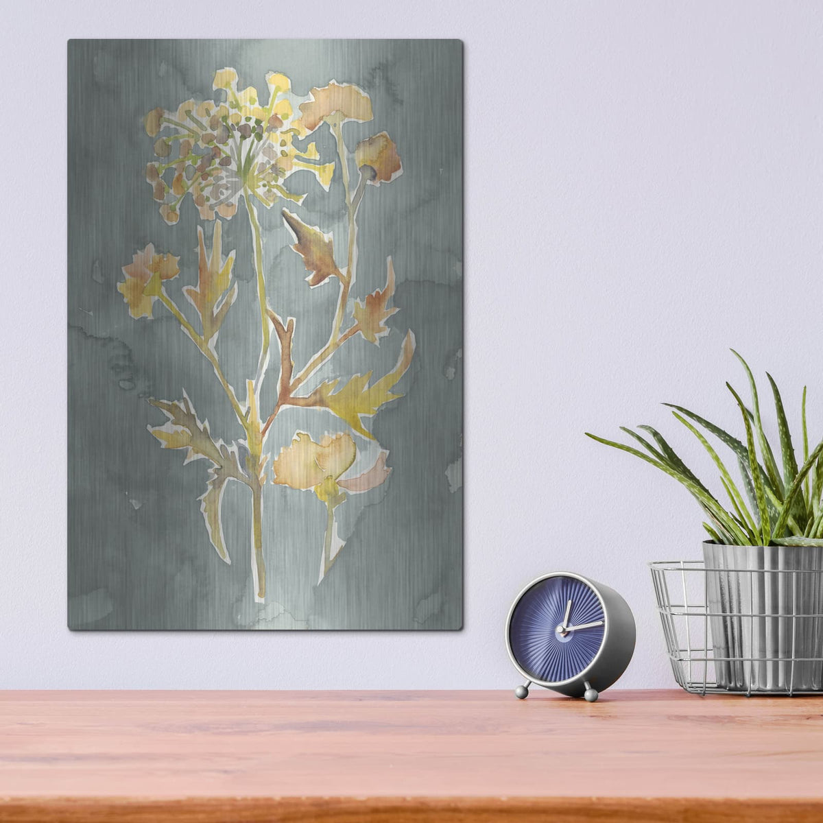 'Collected Florals 1' by Chariklia Zarris – Metal Wall Art, 12x16 room view
