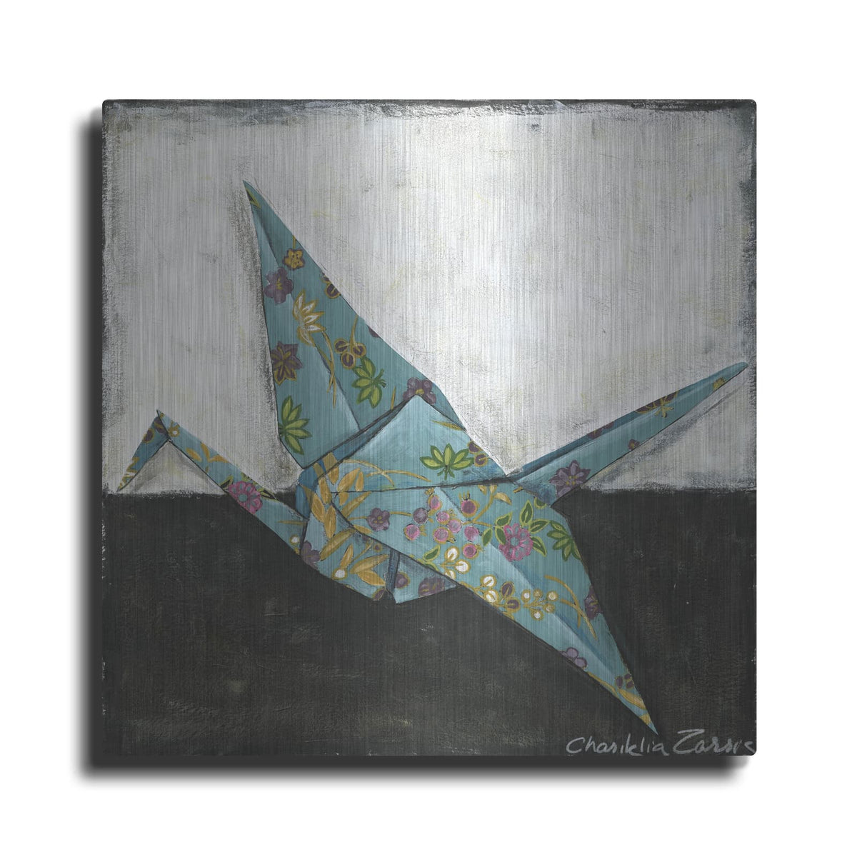 'Crane' by Chariklia Zarris – Metal Wall Art