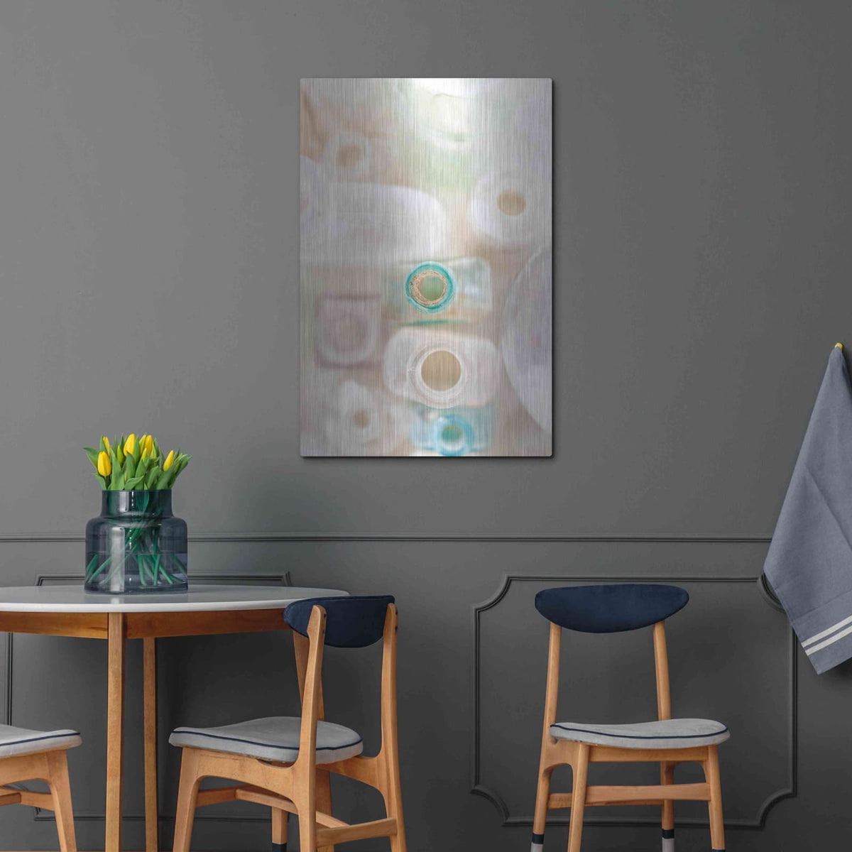'Abstract Bottles' by Elena Ray – Metal Wall Art, 24x36 room view