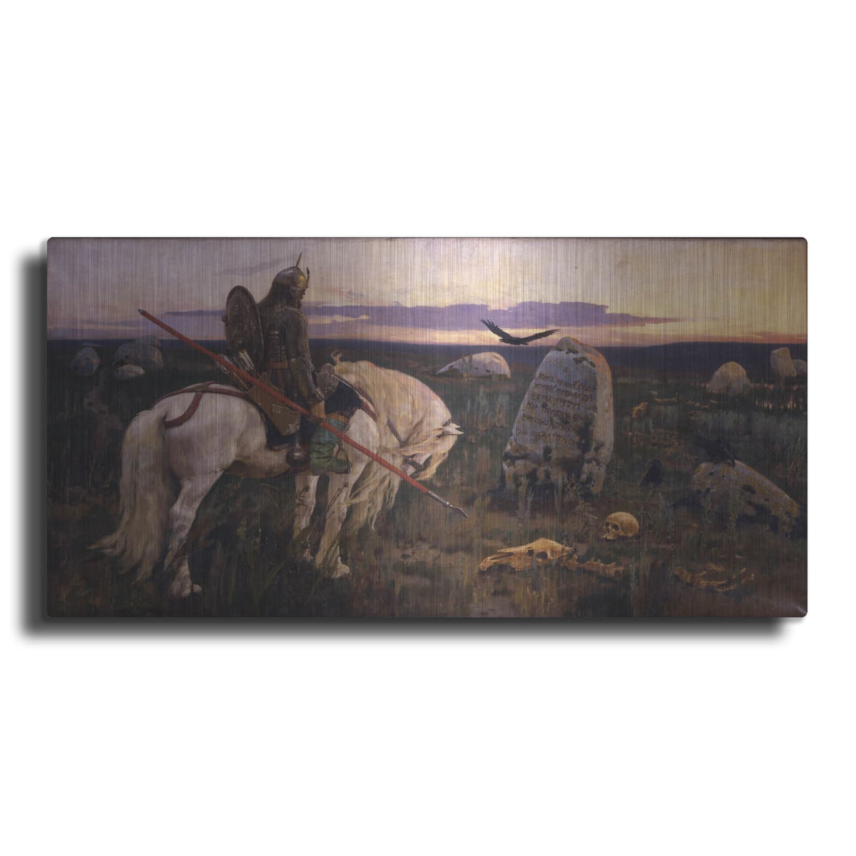 'The Knight At The Crossroads' by Viktor Vasnetsov – Metal Wall Art