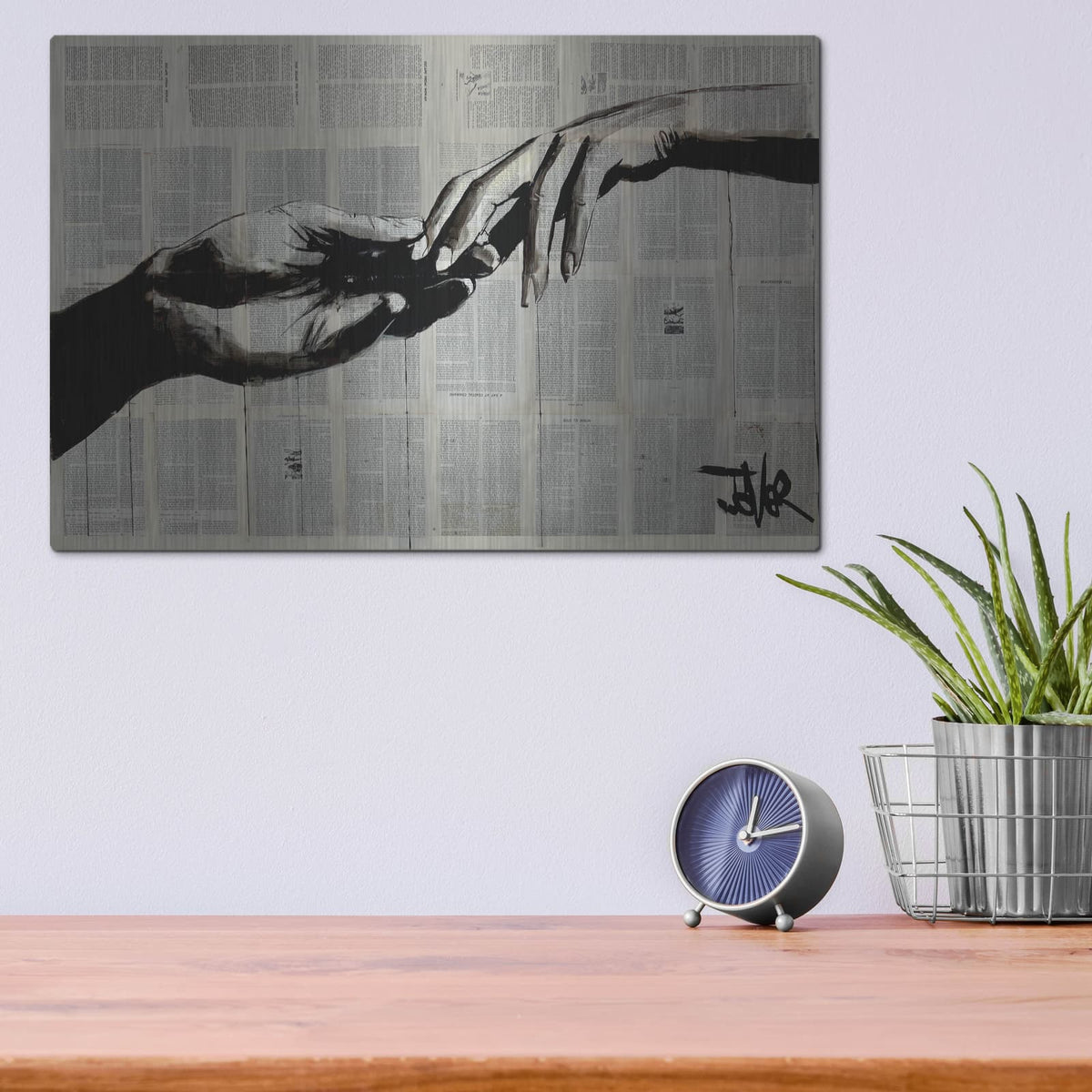 'Adam Eve' by Loui Jover – Metal Wall Art, 16x12 room view