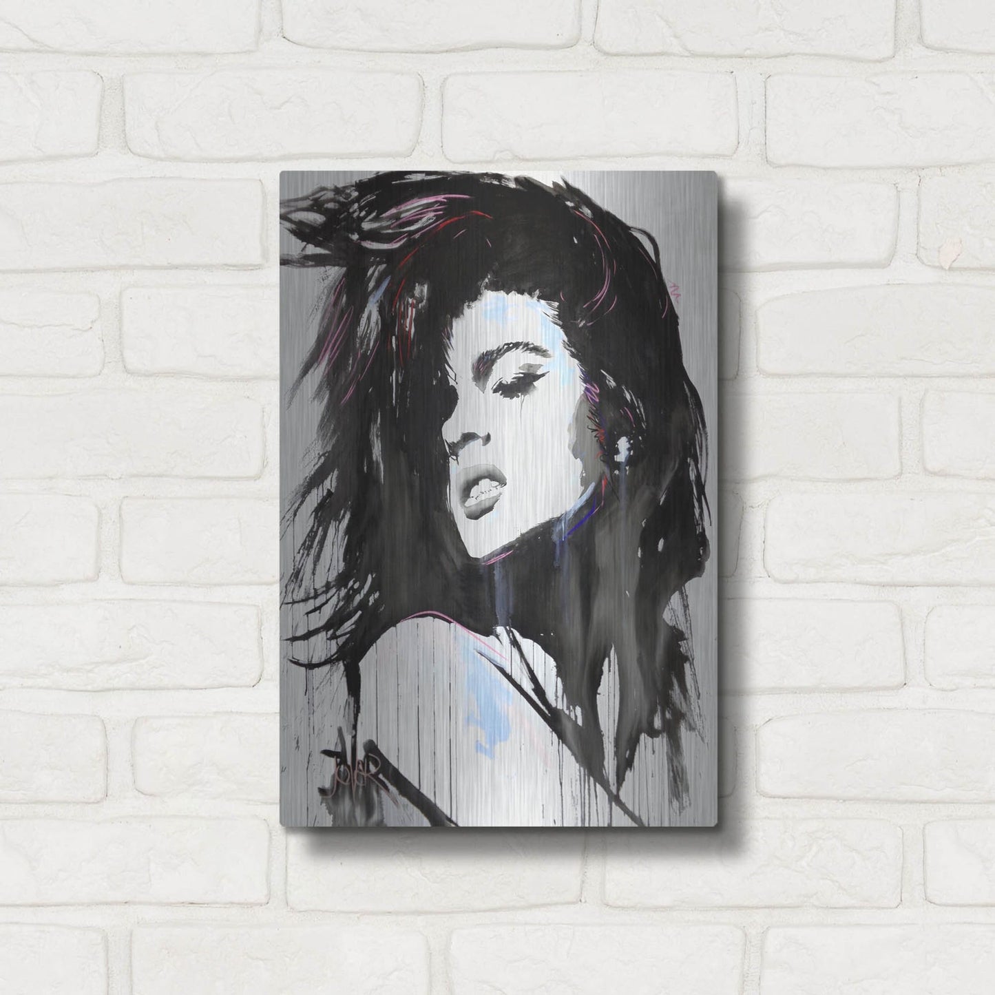 Luxe Metal Art 'Aztec Heart' by Loui Jover, Metal Wall Art,12x16