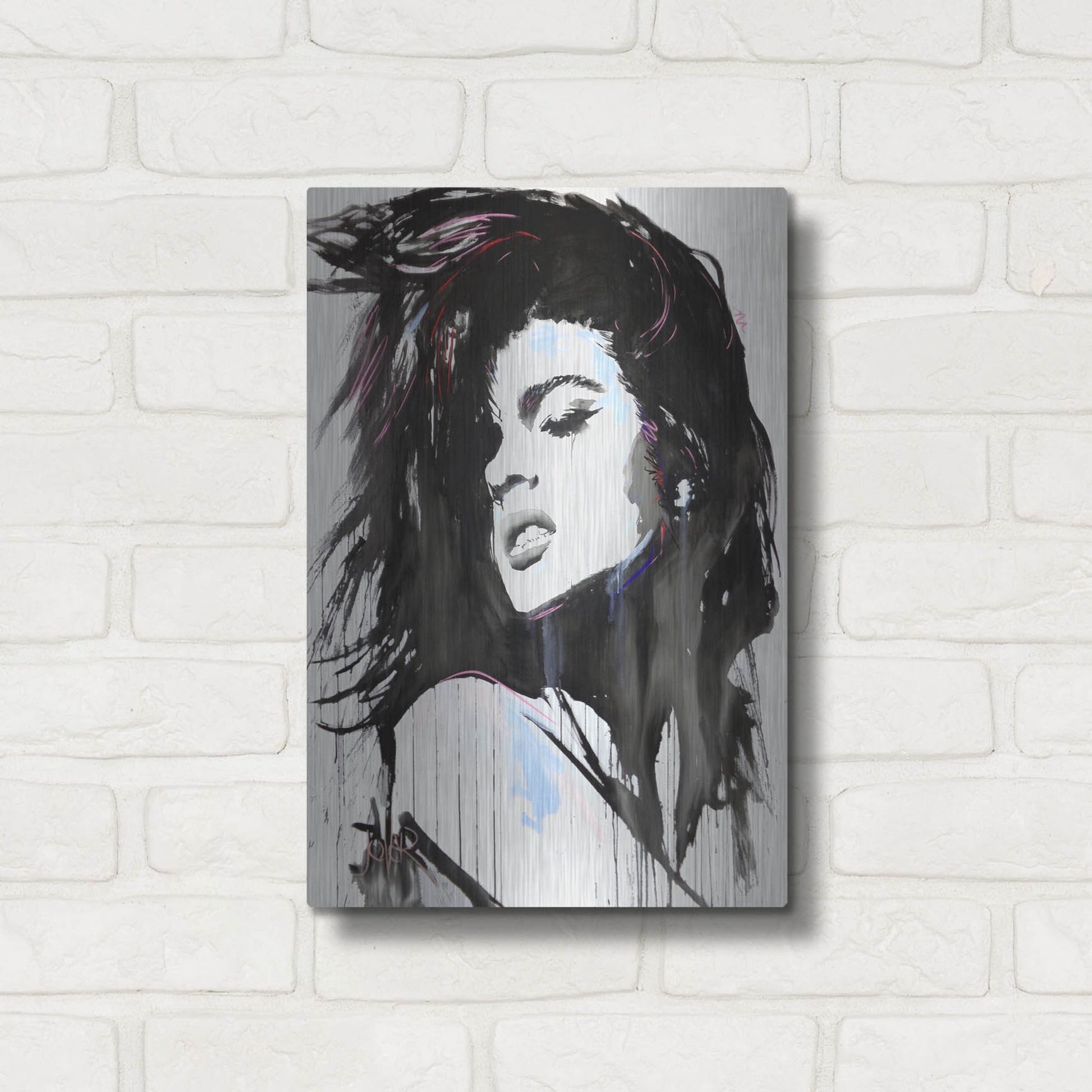 Luxe Metal Art 'Aztec Heart' by Loui Jover, Metal Wall Art,12x16