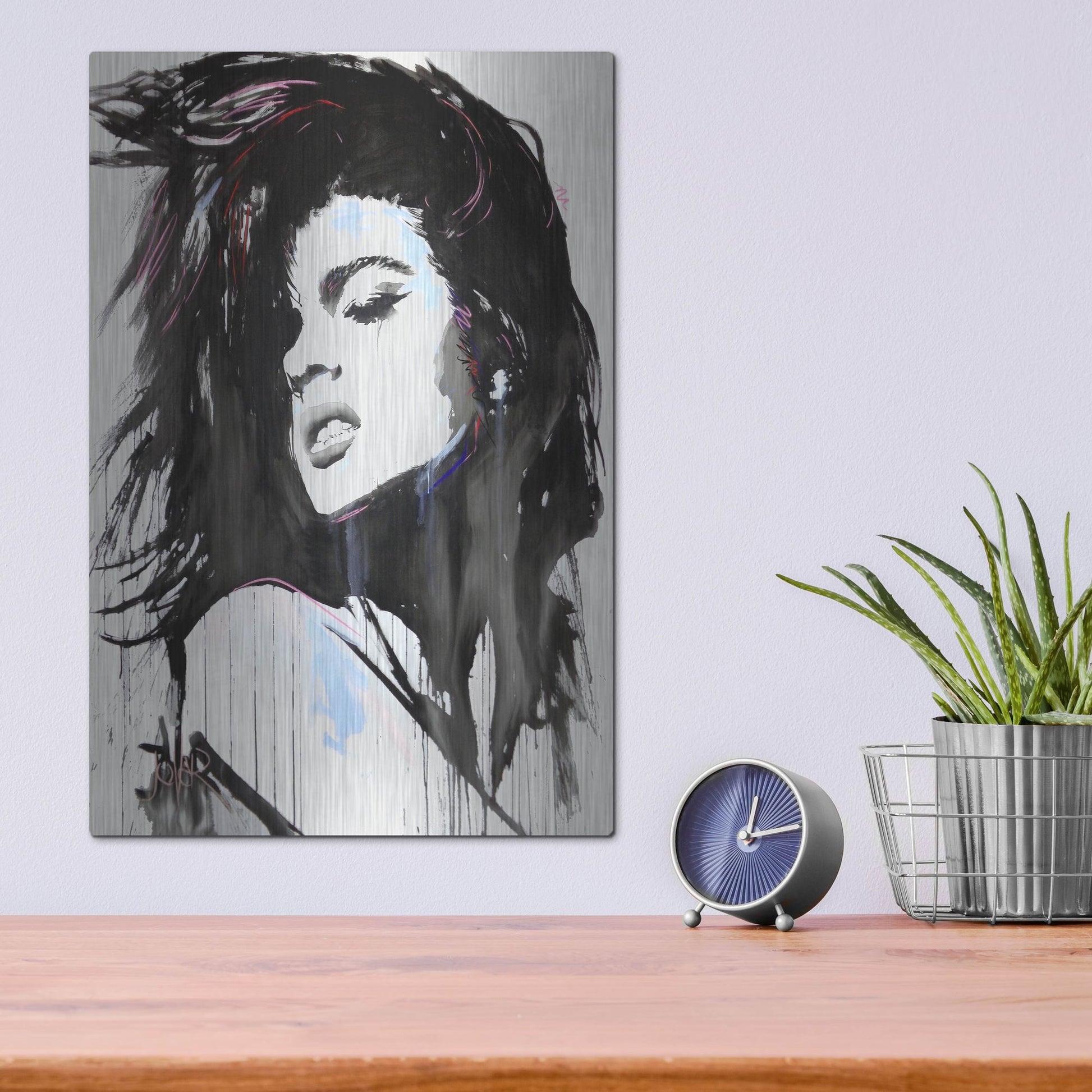 Luxe Metal Art 'Aztec Heart' by Loui Jover, Metal Wall Art,12x16