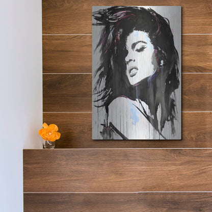 Luxe Metal Art 'Aztec Heart' by Loui Jover, Metal Wall Art,12x16