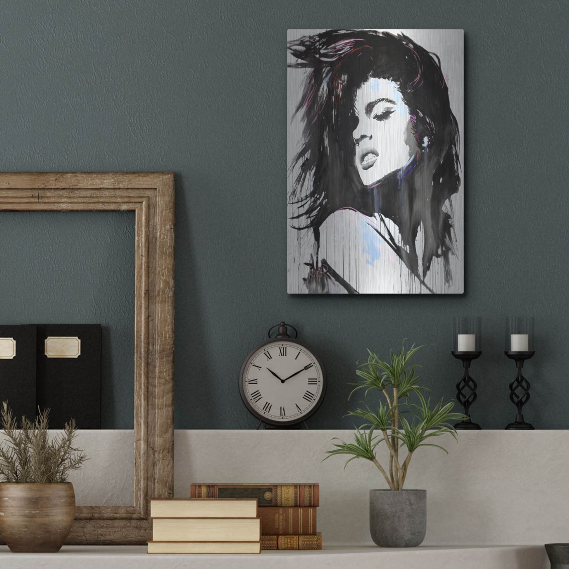 Luxe Metal Art 'Aztec Heart' by Loui Jover, Metal Wall Art,12x16