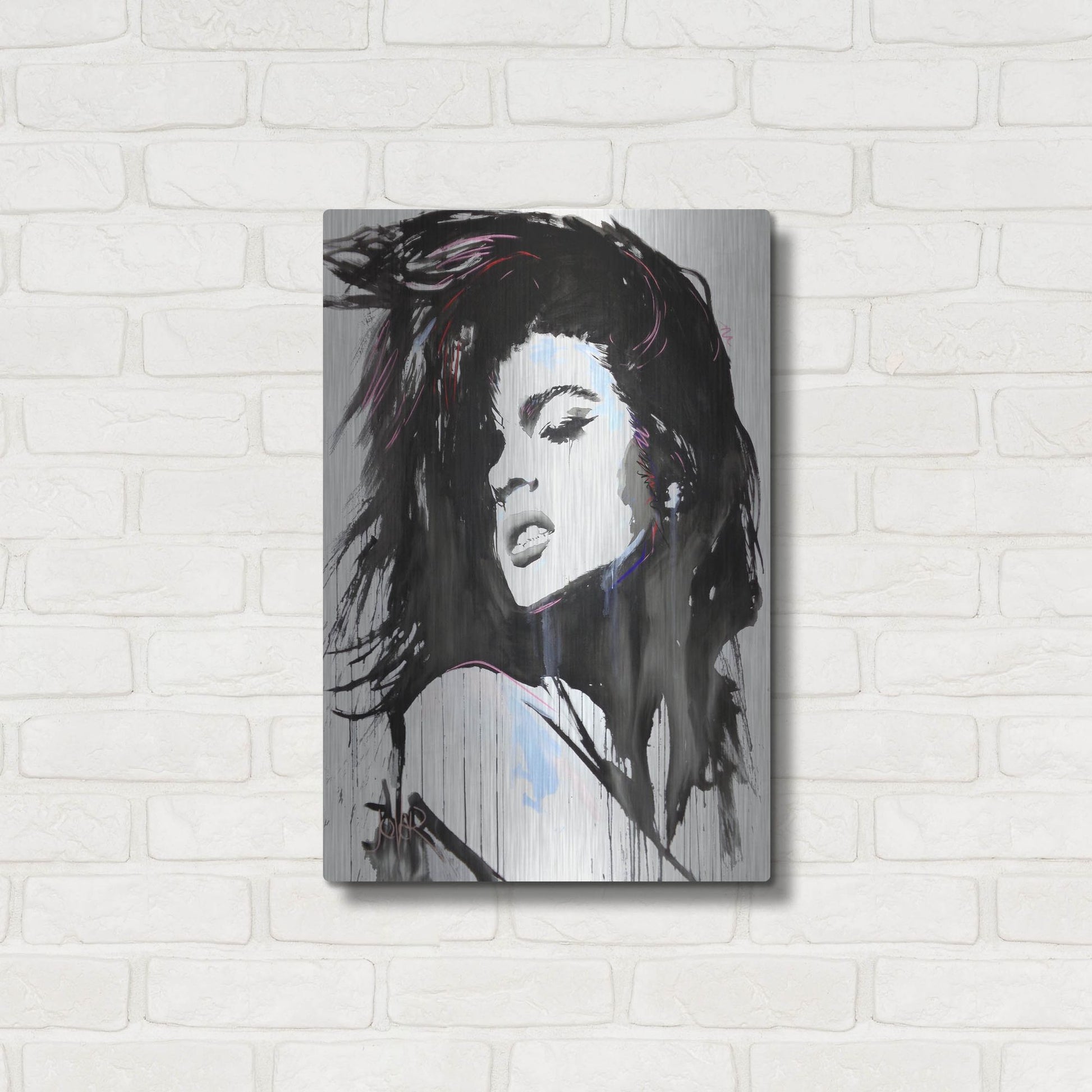 Luxe Metal Art 'Aztec Heart' by Loui Jover, Metal Wall Art,16x24