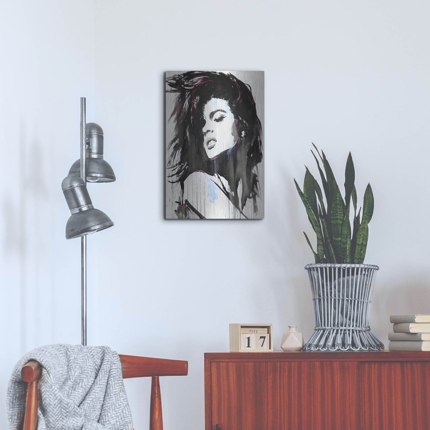 Luxe Metal Art 'Aztec Heart' by Loui Jover, Metal Wall Art,16x24