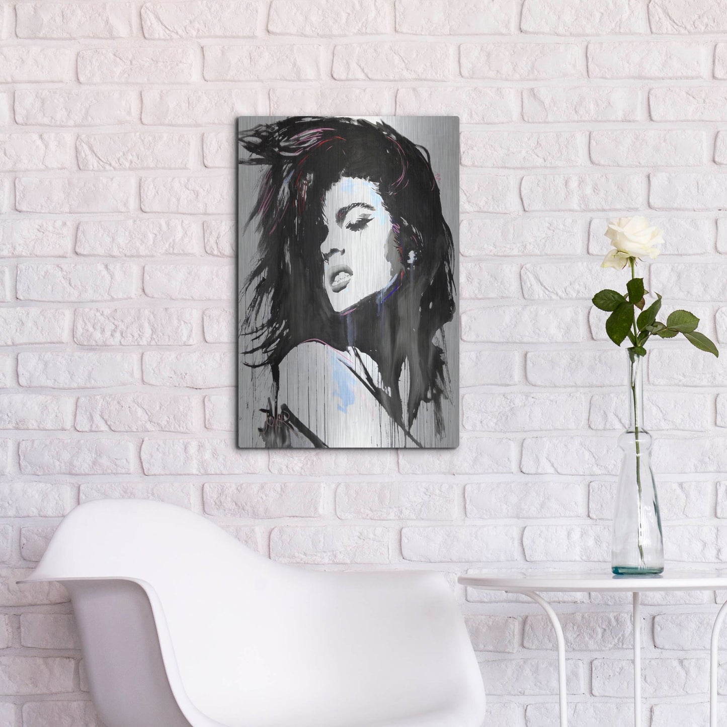 Luxe Metal Art 'Aztec Heart' by Loui Jover, Metal Wall Art,16x24