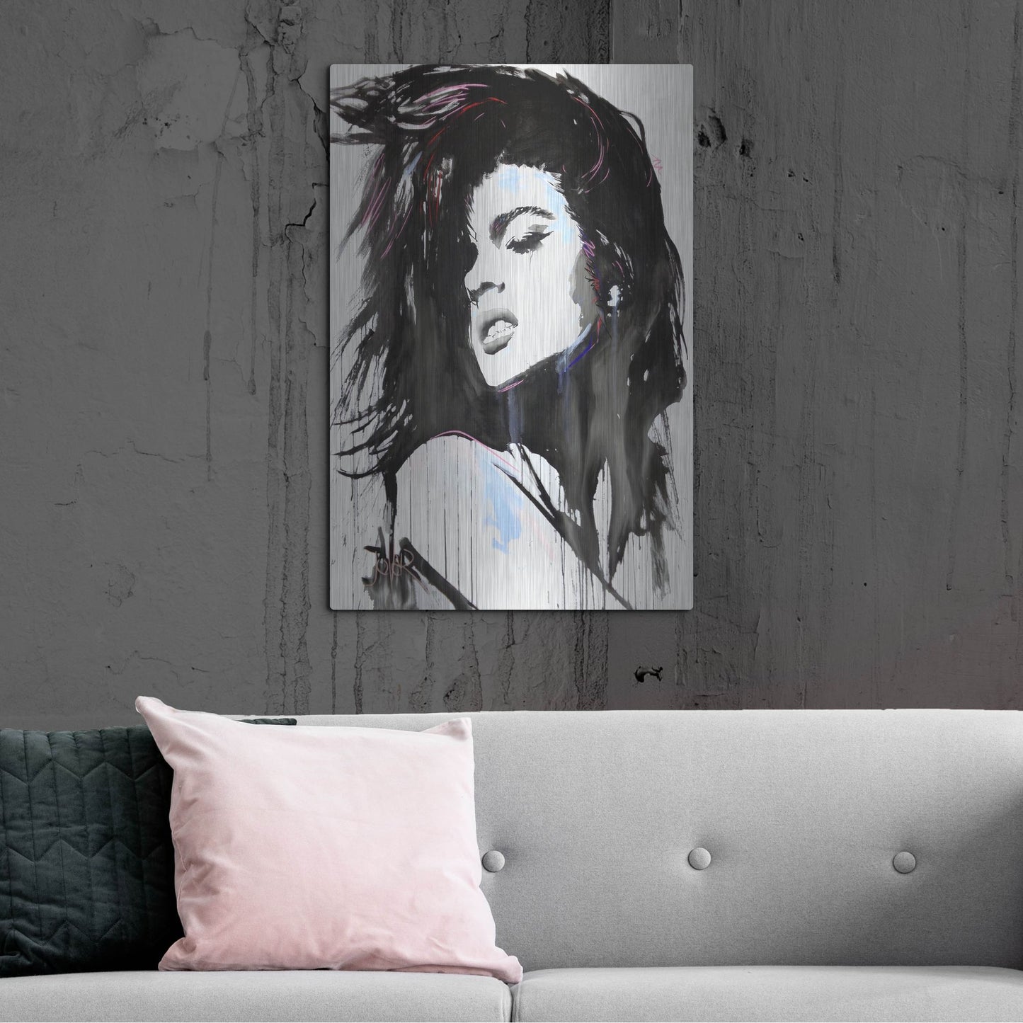 Luxe Metal Art 'Aztec Heart' by Loui Jover, Metal Wall Art,24x36