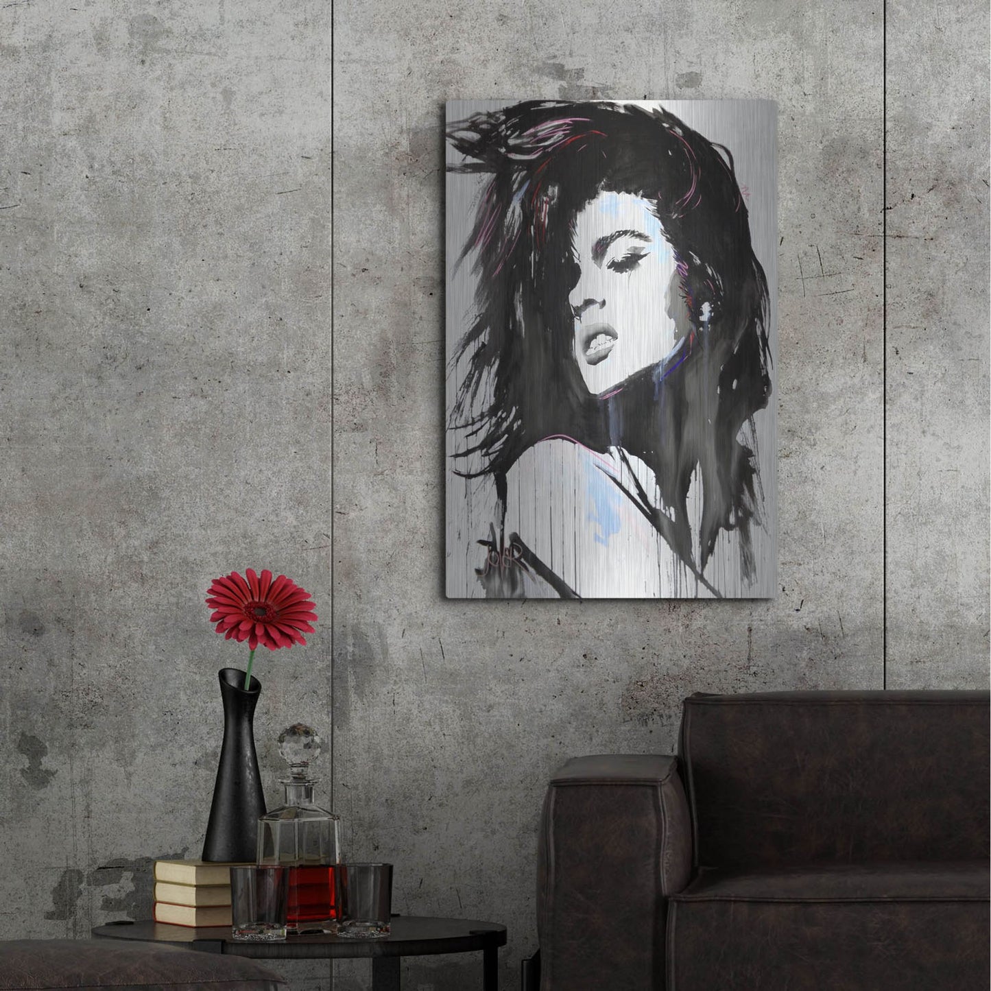 Luxe Metal Art 'Aztec Heart' by Loui Jover, Metal Wall Art,24x36