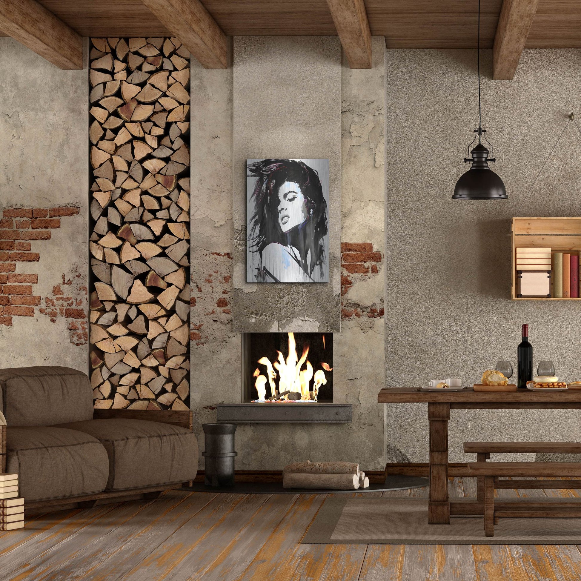 Luxe Metal Art 'Aztec Heart' by Loui Jover, Metal Wall Art,24x36