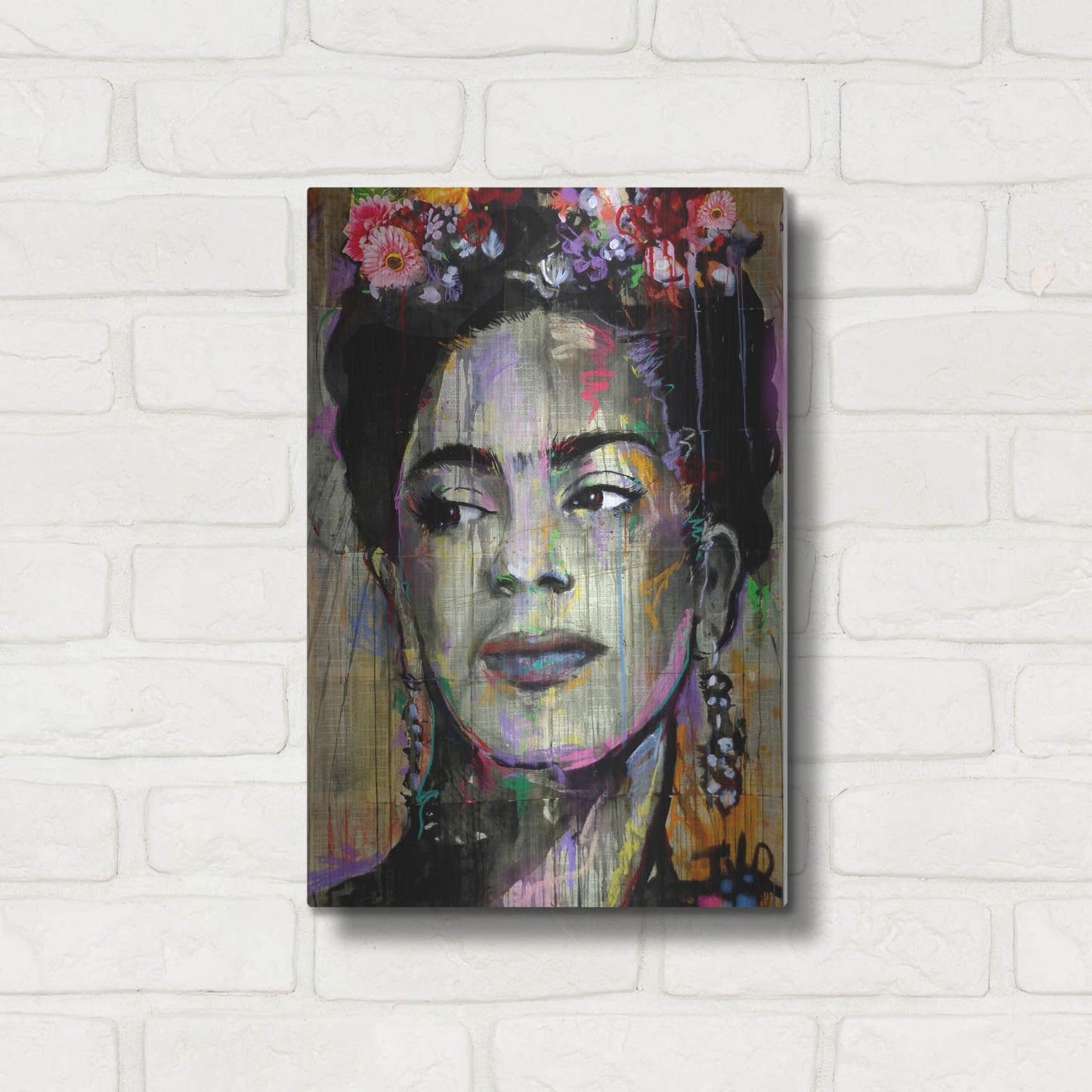 Luxe Metal Art 'Big K' by Loui Jover, Metal Wall Art,12x16